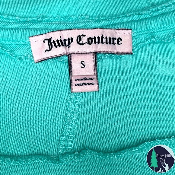 SOLD Juicy Couture Athletic Tank Top Size Small Teal Green Flowy SOFT Gold Logo - Picture 5 of 10